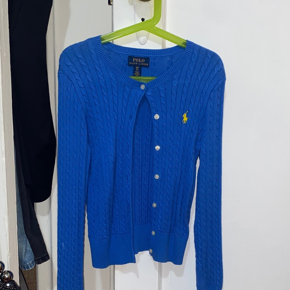 Polo by Ralph Lauren Women's Bright Blue Cardigan